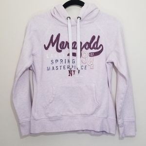 H&M Light Purple Pullover Hoodie with Drawstring at Neck